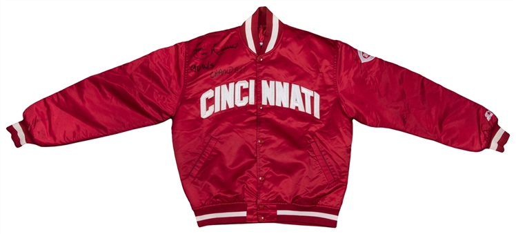 Late 1980s early 1990s Eric Davis Game Worn & Signed Cincinnati Reds Dugout Jacket – World Series Champs Era (PSA/DNA)